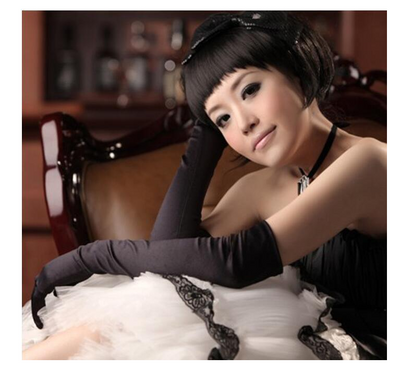 Guantes de Satén para Novia - Guantes Largos Elegantes para Eventos