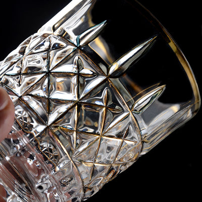 Juego de 2 Copas de Whiskey en Cristal Dorado - Image 3
