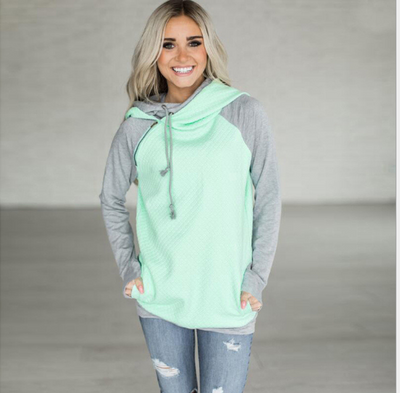 Sudadera Abrigo a Cuadros con Cierre Oblicuo y Doble Capucha - Colección Otoño Invierno - Image 5