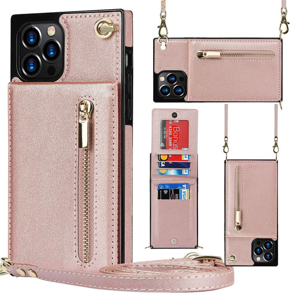 Funda Cruzada para Teléfono con Cierre de Cremallera