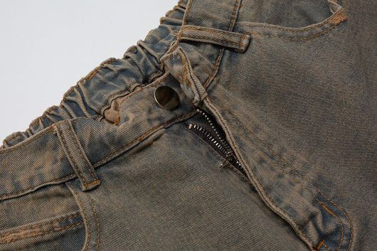 Shorts de Mezclilla Vintage Desgastado para Hombre - Image 5