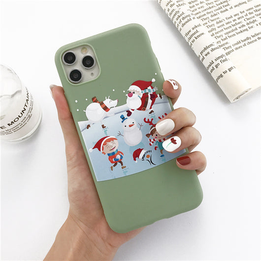 Funda para Celular Navideña con Reno y Muñeco de Nieve - Image 23
