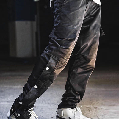 Pantalones Cargo Holgados con Múltiples Bolsillos y Pierna Recta - Image 3
