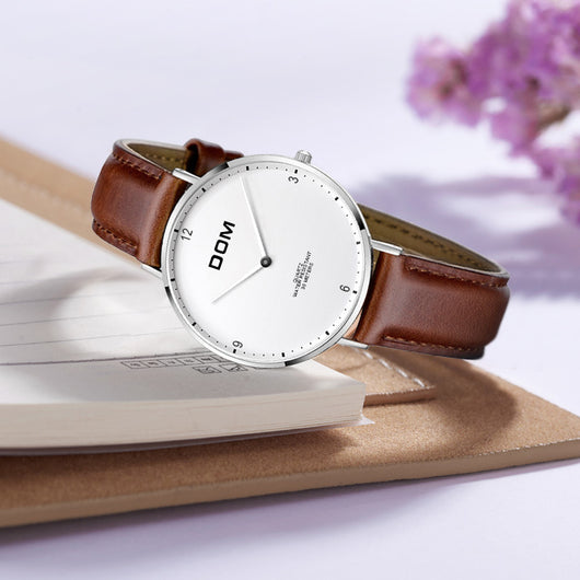 Reloj de Pareja Minimalista Acero Inoxidable Ultadelgado Resistente al Agua - Image 2