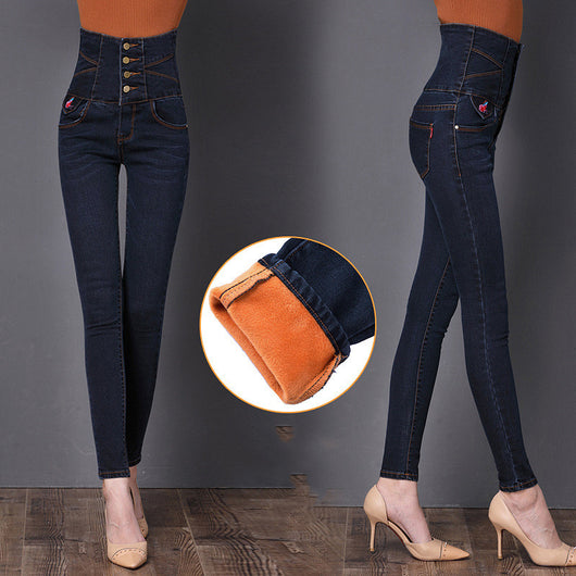 Jeans de Terciopelo Talle Alto Grueso - Colección Invierno - Image 18