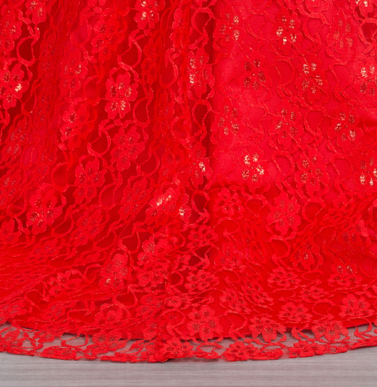 Vestido de Novia Cola Sirena con Encaje Lentejuelado en la Cintura - Image 4