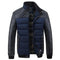 Abrigo de Invierno para Hombre Talla 4XL con Parches PU y Cuello Estructurado