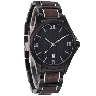 Reloj de Cuarzo para Hombre con Sándalo Negro