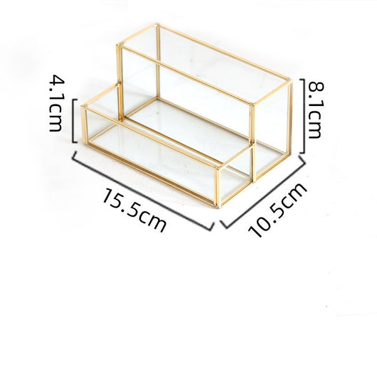 Caja de Almacenamiento de Vidrio con Borde de Cobre - Image 14
