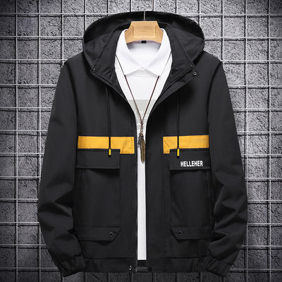Chaqueta de Béisbol Casual Coreana para Hombre con Capucha y Bordado - Image 45