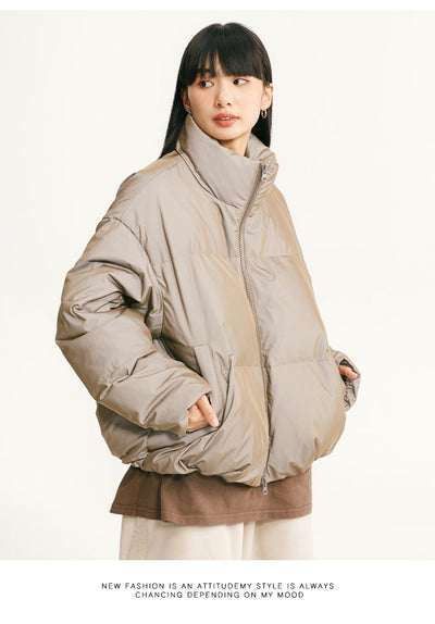 Abrigo de Plumón de Pato Blanco para Invierno con Tecnología Reflectante - Image 12