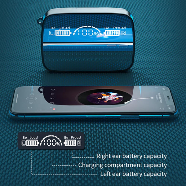 Auriculares TWS Bluetooth con Pantalla Digital y Control Táctil