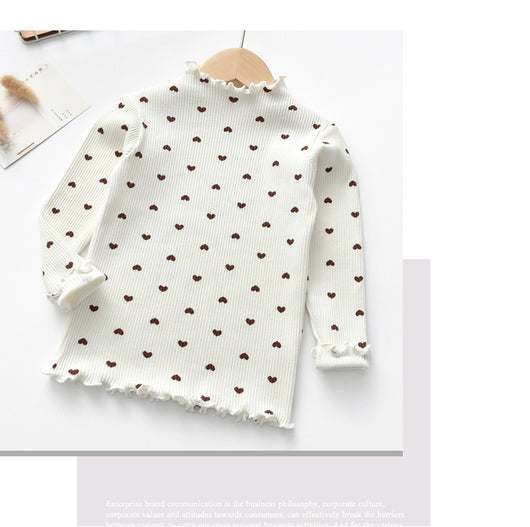 Camisa Infantil de Manga Larga Primavera Otoño con Diseño de Corazón - Image 17