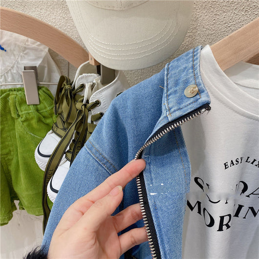 Chaqueta Vaquera Corta para Niñas - Estilo Primavera Otoño - Image 4