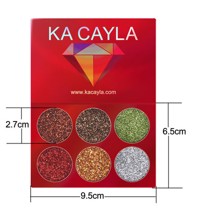 Paleta de Sombras de Ojos Diamond Sequin 6 Colores Brillantes - Image 4