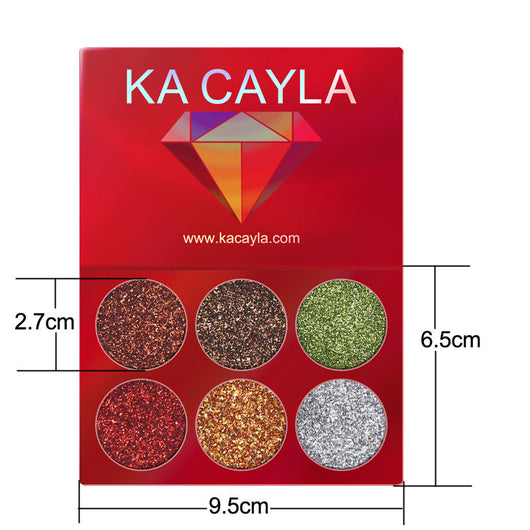 Paleta de Sombras de Ojos Diamond Sequin 6 Colores Brillantes - Image 4