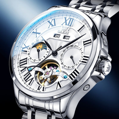 Reloj Automático Calendario Doble Elegancia Empresarial para Hombre - Image 8