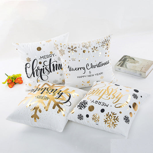 Funda de Almohada Navideña Bronceada