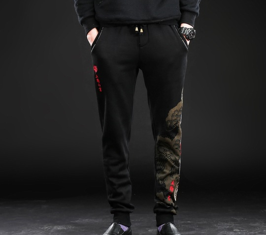 Pantalones Largos de Brodado Chino - Comodidad y Estilo para Hombre