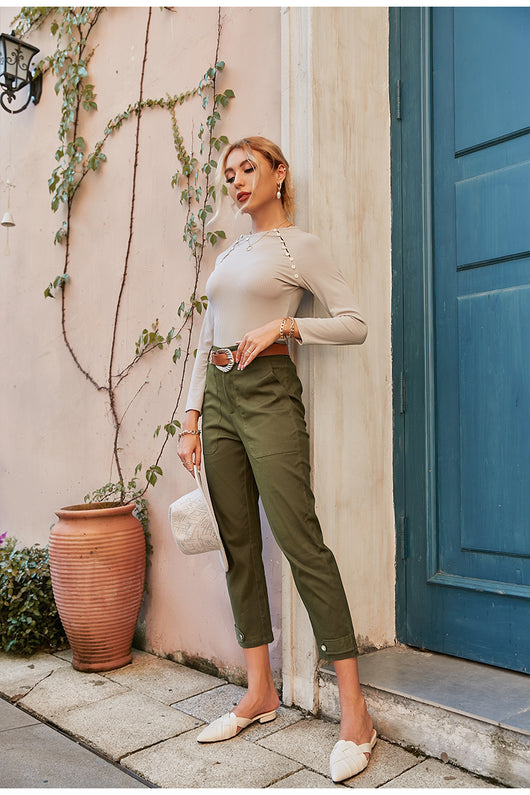 Pantalones Ajustados Tipo Lápiz para Mujer - Estilo Europeo y Americano - Image 8