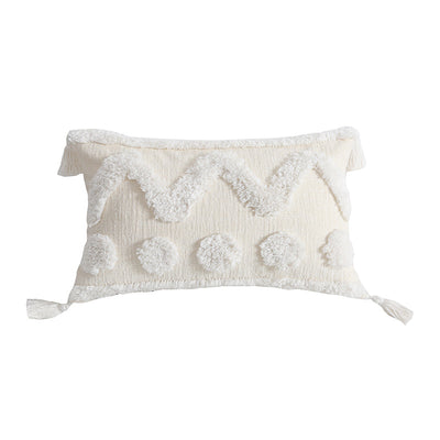 Funda de Cojín Chenille Artesanal con Borlas para Sofá - Image 8