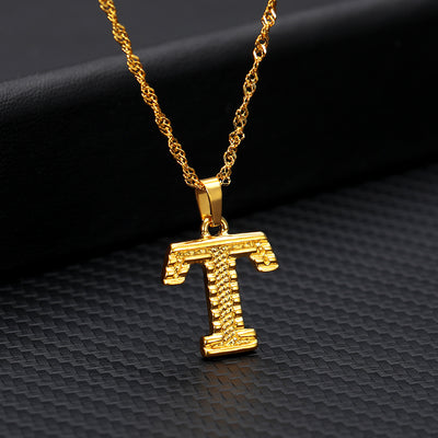 Collar con Colgante de 26 Letras Chapado en Oro - Image 22