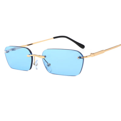 Gafas de Sol Rectangulares sin Montura UV400 - Unisex Estilo Peekaboo