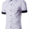 Camisa Casual de Manga Corta con Cuello Abierto