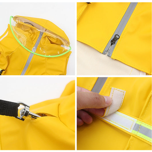 Impermeable Reflectante con Capucha para Mascotas