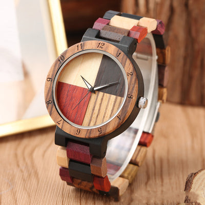 Reloj Digital Creativo de Madera Pantalla Full Color - Image 4