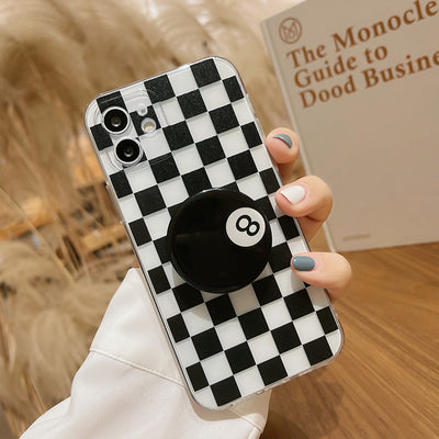 Funda para iPhone Diseño Cuadros y Flores Azul - Image 17