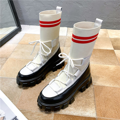 Botas de Lana con Suela Gruesa para Mujer