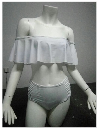 Bikini de Cintura Alta con Un Hombro y Abertura para Mujer - Image 2