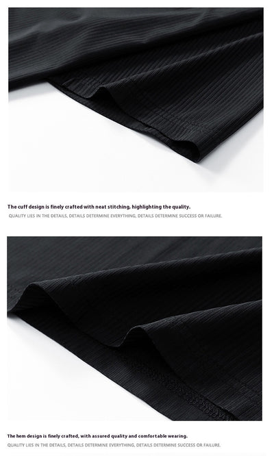 Conjunto de Pantalón y Camiseta Ice Silk para Hombre - Color Sólido - Image 12