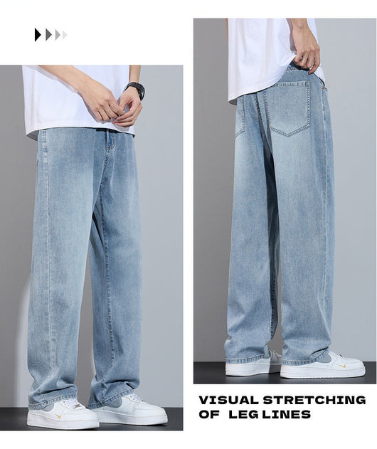 Pantalones Anchos de Seda Helada Casual Transpirables - Image 21