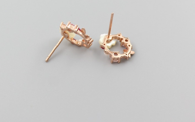 Aretes de Flores en Concha Natural - Image 3