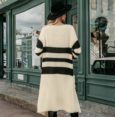 Cardigan de Rayas Cuello Redondo - Image 5