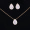 Water drop zircon earrings necklace Set Dorado