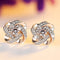 Aretes de Plata Esterlina 925 con Diamantes Brillantes
