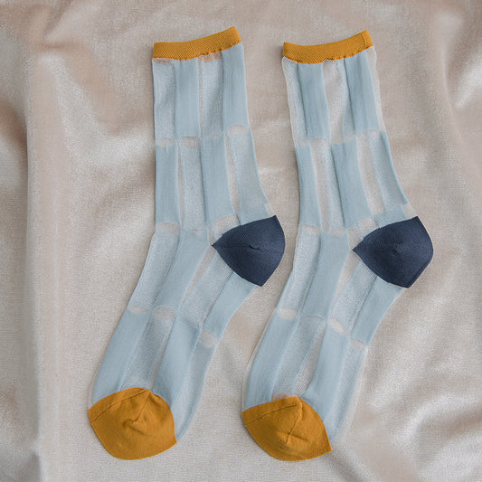 Medias Caladas Transpirables con Diseño Patchwork