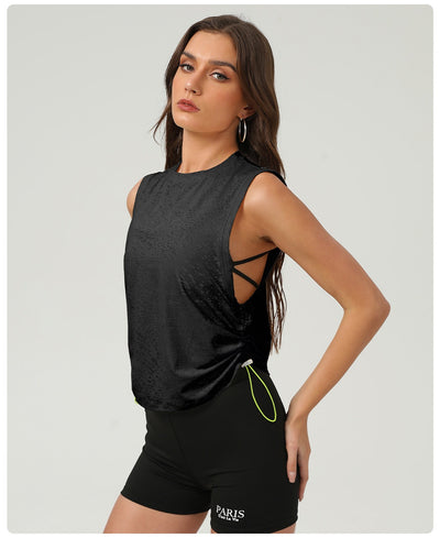 Blusa Deportiva Sin Mangas Jacquard para Mujer - Transpirable - Image 18