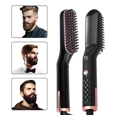 Peine Alisador Eléctrico Multifuncional - Plancha Rápida para Cabello y Barba