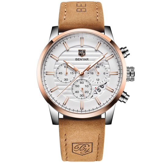 Reloj para Hombre con Tres Esferas y Correa Ajustable