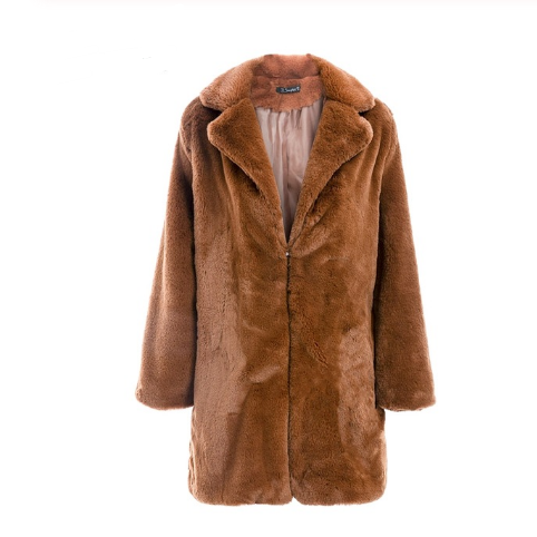 Abrigo de Pelaje Sintético para Mujer Estilo Urbano - Image 6