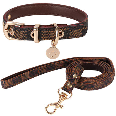Juego de Correas y Collares de Cuero para Mascotas Pequeñas - Image 6