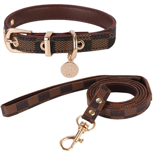 Juego de Correas y Collares de Cuero para Mascotas Pequeñas - Image 6