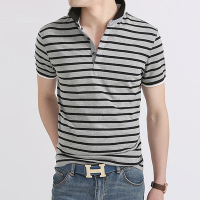 Polo Casual de Rayas para Hombre - Camiseta Tipo Solapa Perfecta para Verano - Image 3