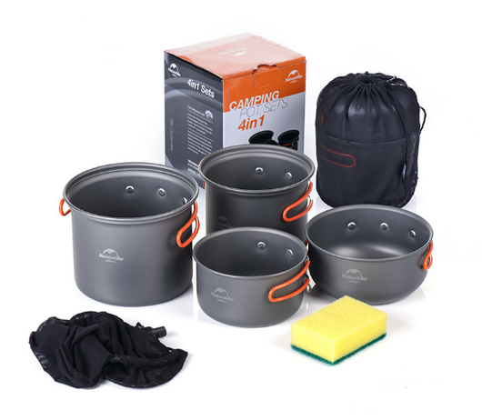 Set de Cocina y Vajilla 4 en 1 para Picnic