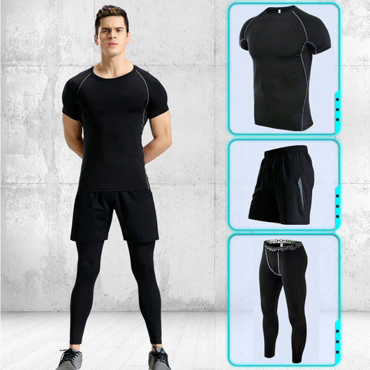 Conjunto Deportivo Hombre Manga Corta Stretch Secado Rápido - Image 9