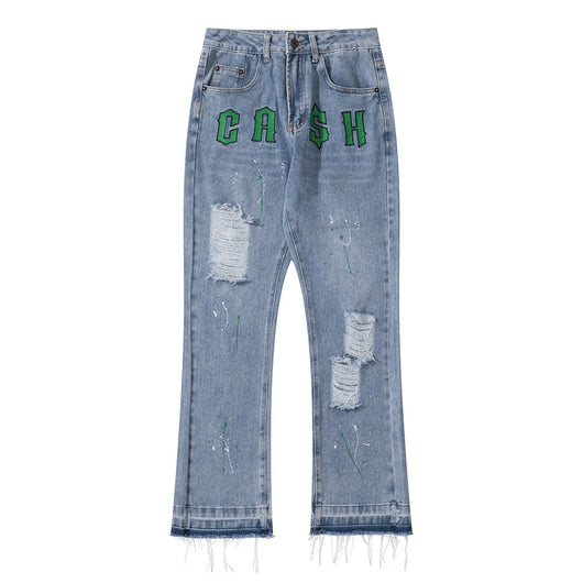 Pantalones Acampanados Sueltos Estilo Urbano Europeo y Americano - Image 8
